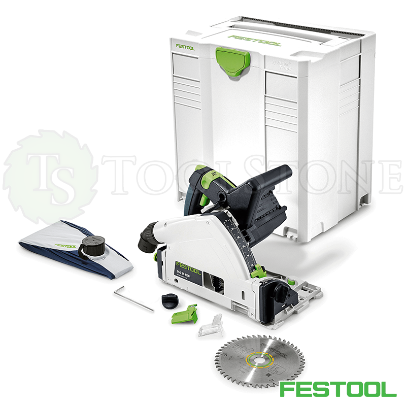 Аккумуляторная погружная пила Festool TSC 55 Li REB-Basic 201395, комплект в систейнере SYS 5 T- Loc, без аккумуляторов, без з/у, без шины-направляющей