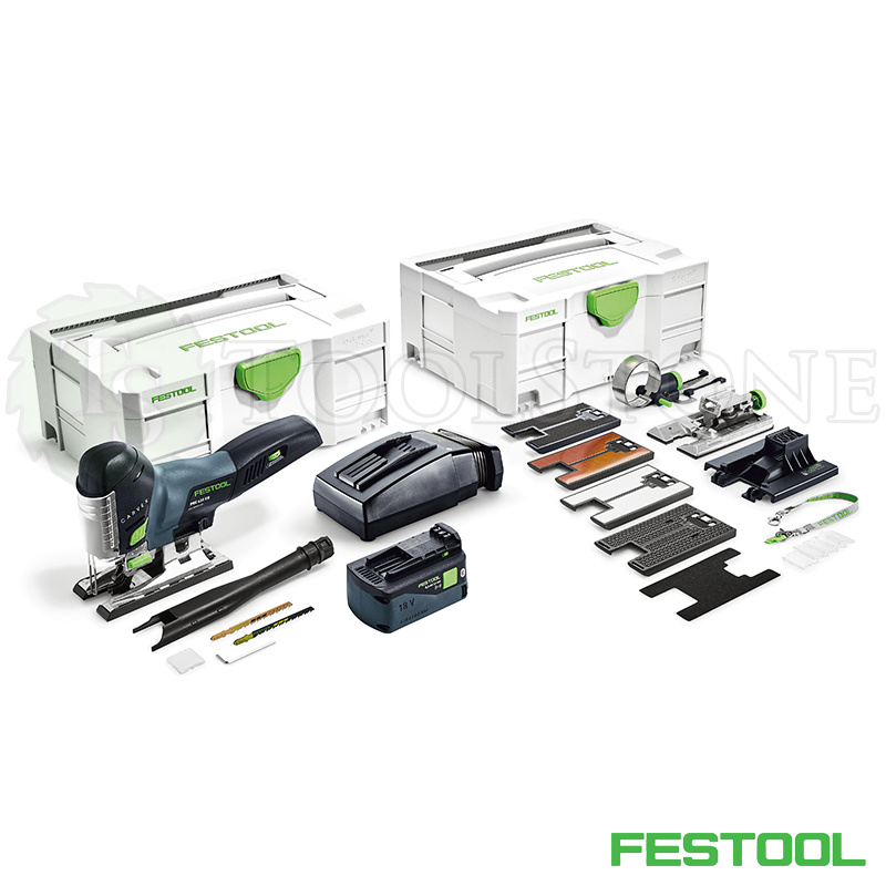 Аккумуляторный маятниковый лобзик Festool Carvex PSC 420 Li 5,2 EBI-Set 575743, аккумулятор 18 В 5.2 А/ч, зар.устройство TCL 6, в систейнере, набор оснастки в систейнере