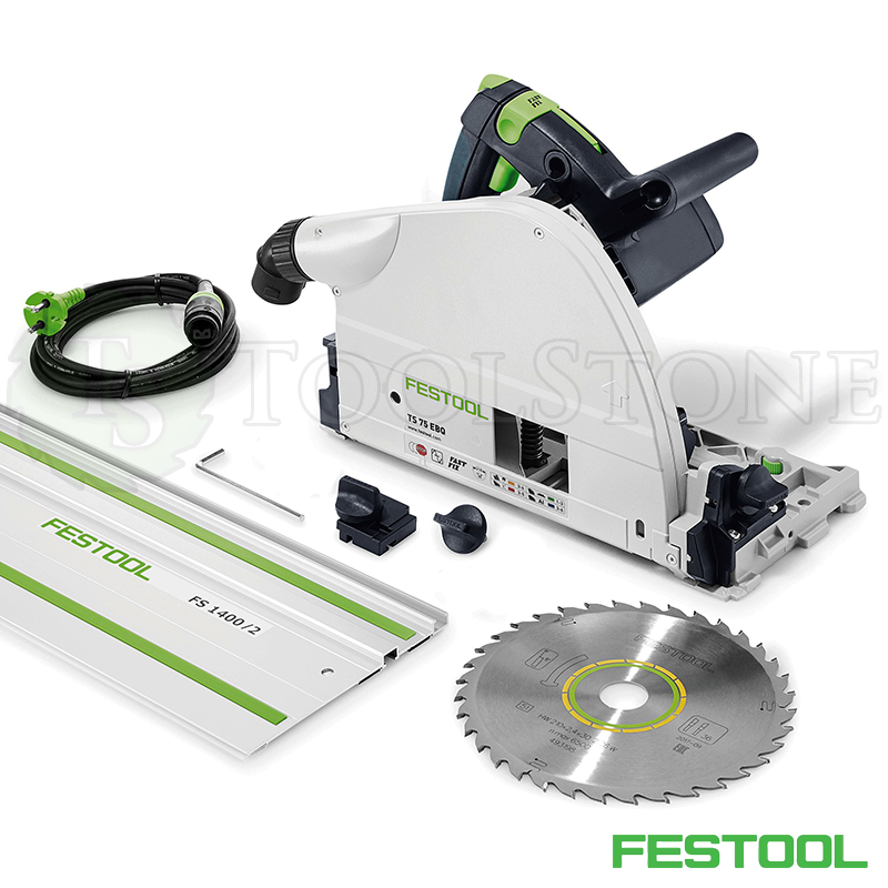 Погружная пила Festool TS 75 EBQ-FS 561185, комплект с шиной-направляющей 1.4 м, в картоне