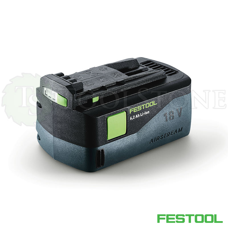 Аккумулятор Festool 201774 BP 18 Li 6,2 AS, емкость 6.2 А/ч, Li-Ion, с технологией AirStream